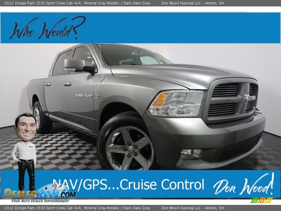 2012 Dodge Ram 1500 Sport Crew Cab 4x4 Mineral Gray Metallic / Dark Slate Gray Photo #1