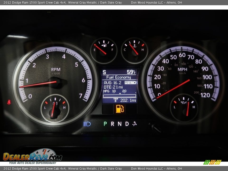 2012 Dodge Ram 1500 Sport Crew Cab 4x4 Mineral Gray Metallic / Dark Slate Gray Photo #20