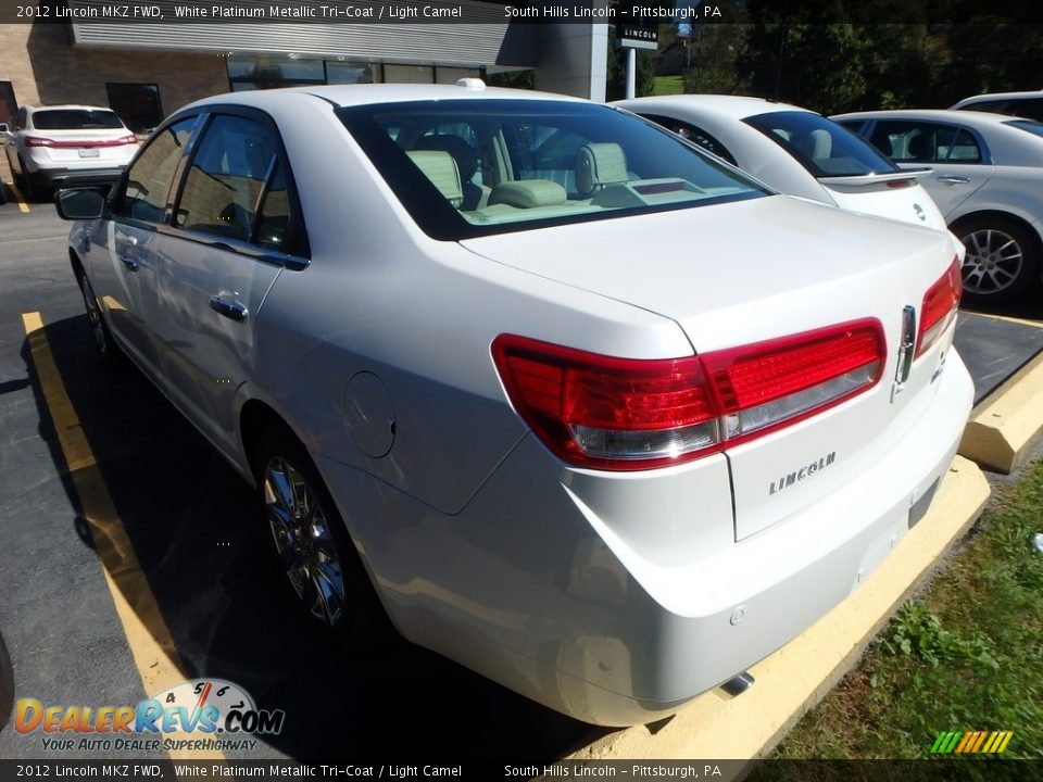 2012 Lincoln MKZ FWD White Platinum Metallic Tri-Coat / Light Camel Photo #2