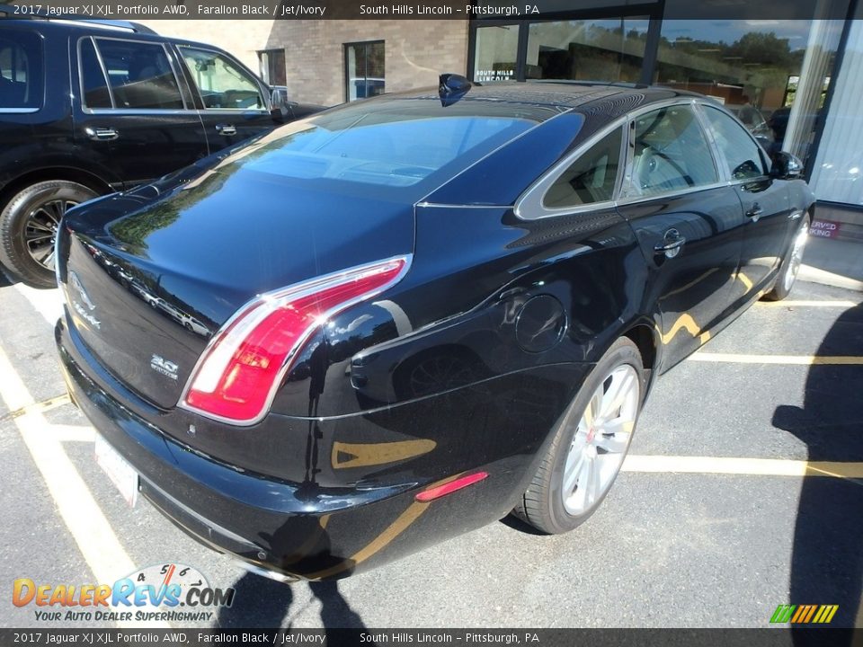 2017 Jaguar XJ XJL Portfolio AWD Farallon Black / Jet/Ivory Photo #4