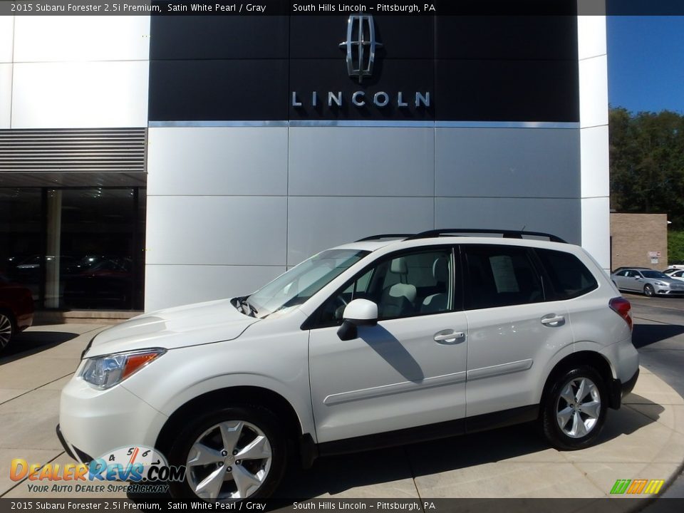 2015 Subaru Forester 2.5i Premium Satin White Pearl / Gray Photo #1