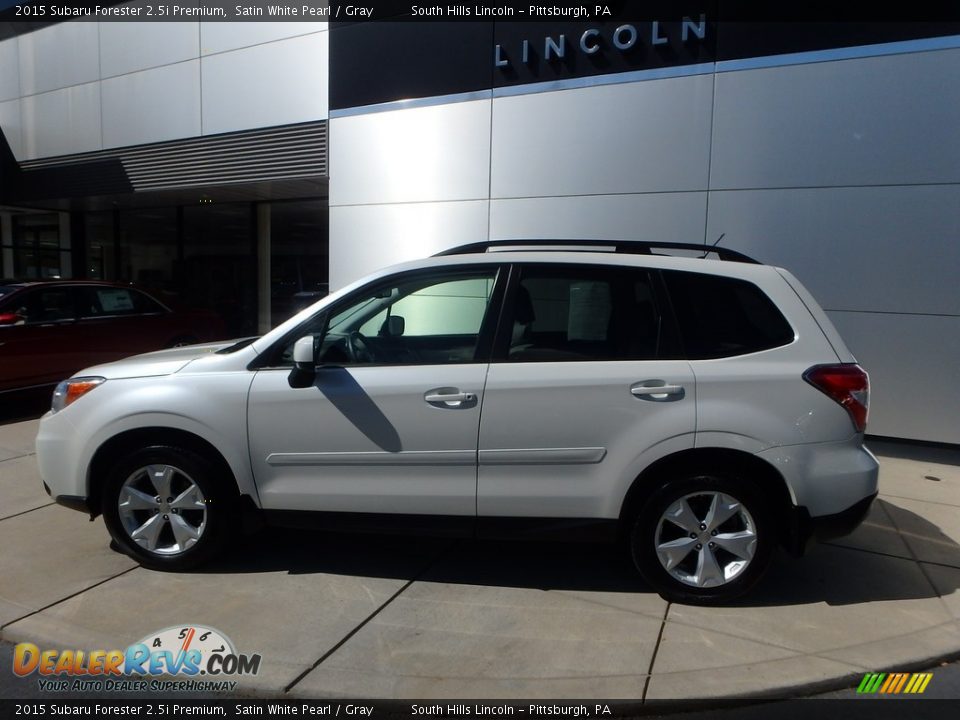 2015 Subaru Forester 2.5i Premium Satin White Pearl / Gray Photo #2