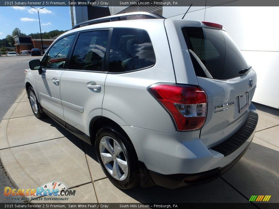 2015 Subaru Forester 2.5i Premium Satin White Pearl / Gray Photo #3