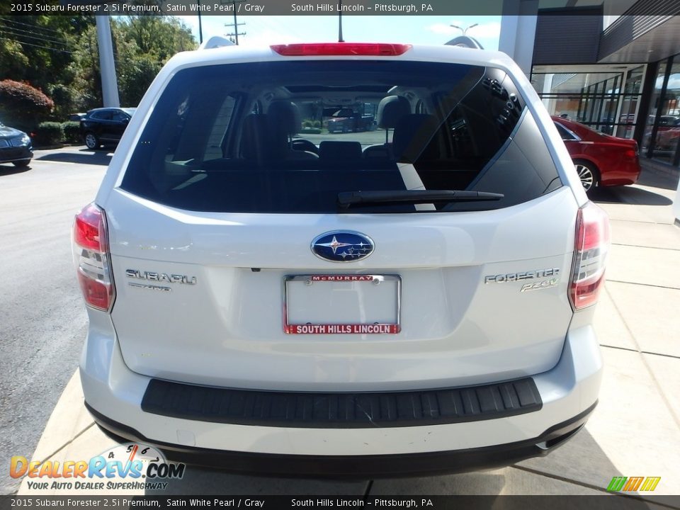 2015 Subaru Forester 2.5i Premium Satin White Pearl / Gray Photo #4