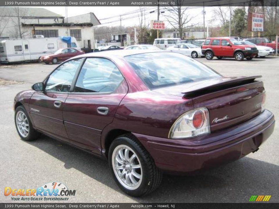 1999 Plymouth Neon Highline Sedan Deep Cranberry Pearl / Agate Photo #4