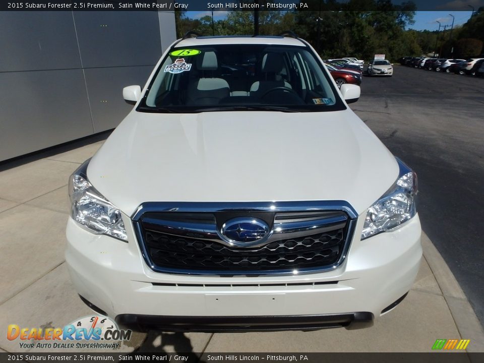 2015 Subaru Forester 2.5i Premium Satin White Pearl / Gray Photo #9