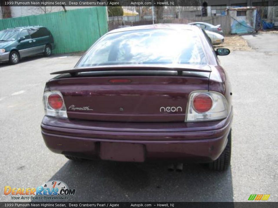 1999 Plymouth Neon Highline Sedan Deep Cranberry Pearl / Agate Photo #5