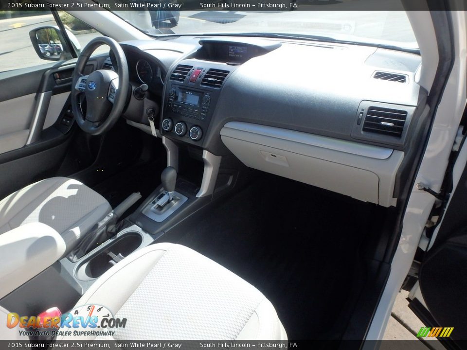 2015 Subaru Forester 2.5i Premium Satin White Pearl / Gray Photo #12