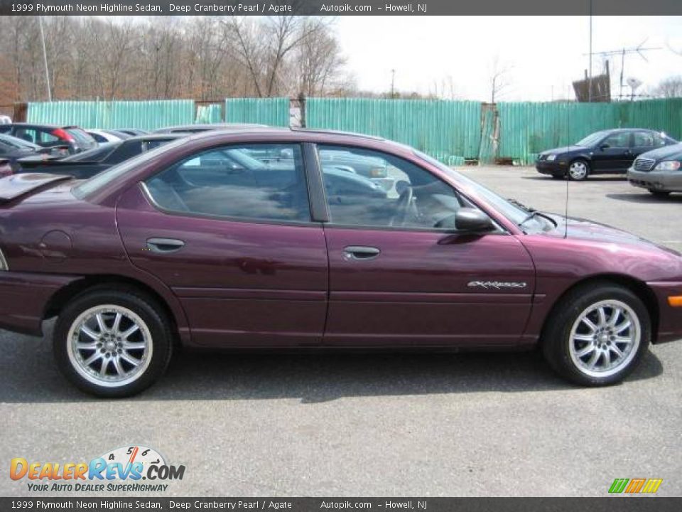 1999 Plymouth Neon Highline Sedan Deep Cranberry Pearl / Agate Photo #7