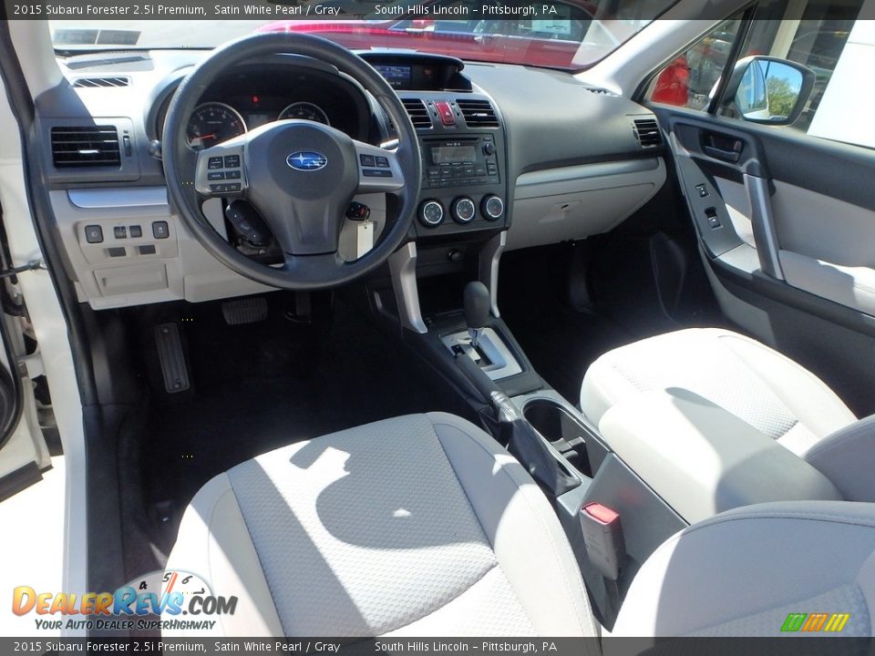 2015 Subaru Forester 2.5i Premium Satin White Pearl / Gray Photo #17