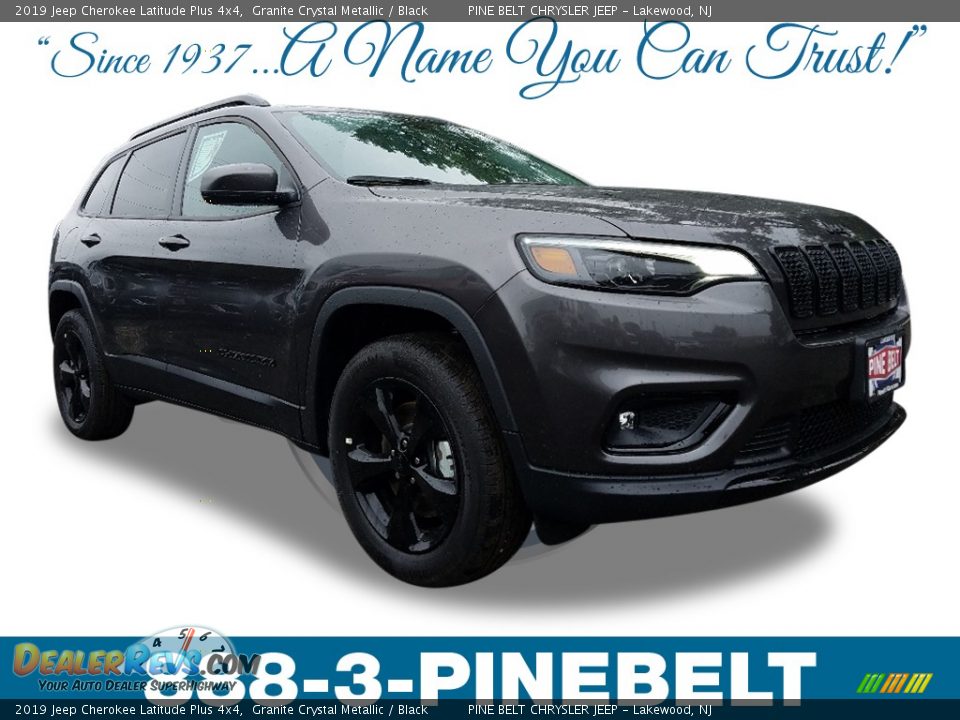 2019 Jeep Cherokee Latitude Plus 4x4 Granite Crystal Metallic / Black Photo #1