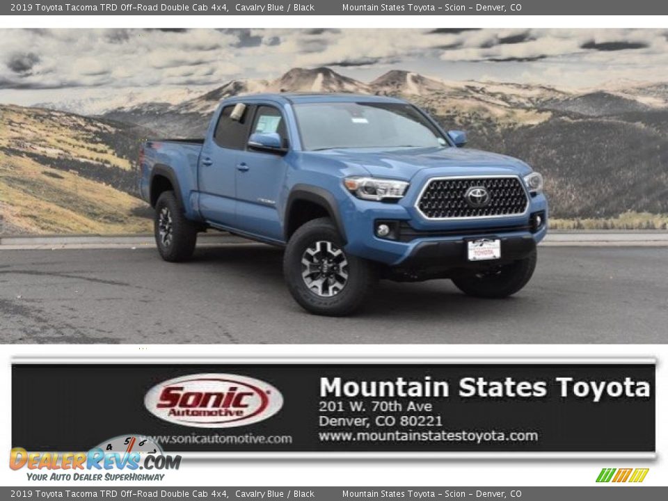 2019 Toyota Tacoma TRD Off-Road Double Cab 4x4 Cavalry Blue / Black Photo #1