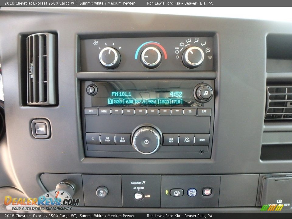 Controls of 2018 Chevrolet Express 2500 Cargo WT Photo #20