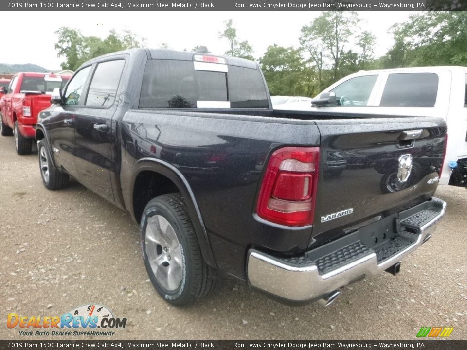 2019 Ram 1500 Laramie Crew Cab 4x4 Maximum Steel Metallic / Black Photo #3