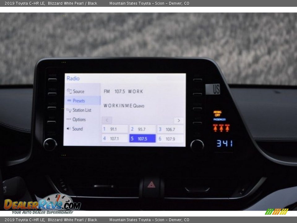 2019 Toyota C-HR LE Blizzard White Pearl / Black Photo #9