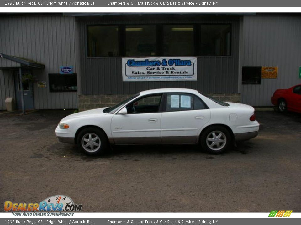 1998 Buick Regal GS Bright White / Adriatic Blue Photo #3
