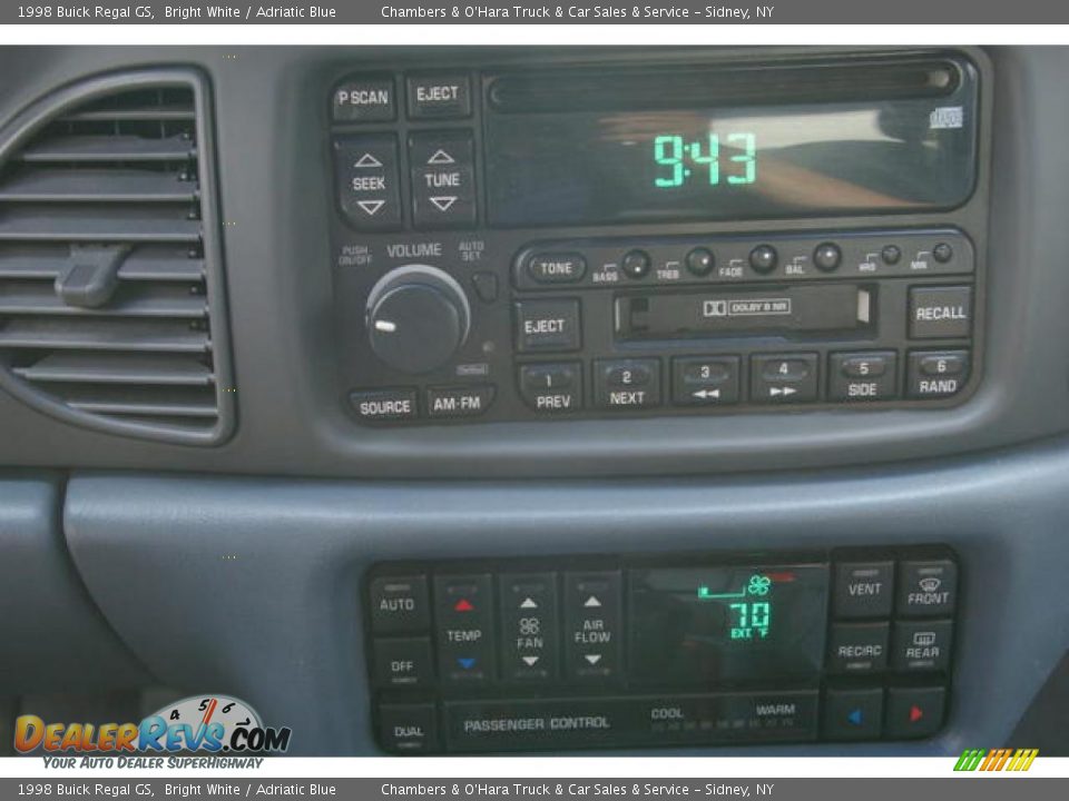1998 Buick Regal GS Bright White / Adriatic Blue Photo #6