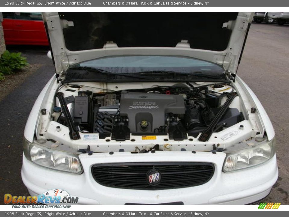 1998 Buick Regal GS Bright White / Adriatic Blue Photo #13