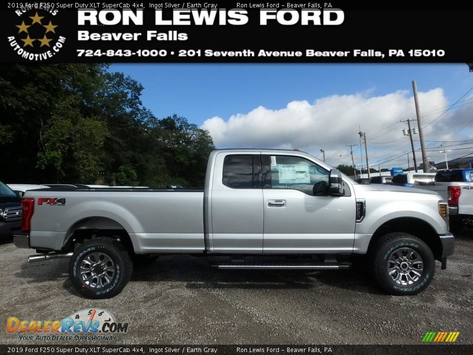 2019 Ford F250 Super Duty XLT SuperCab 4x4 Ingot Silver / Earth Gray Photo #1