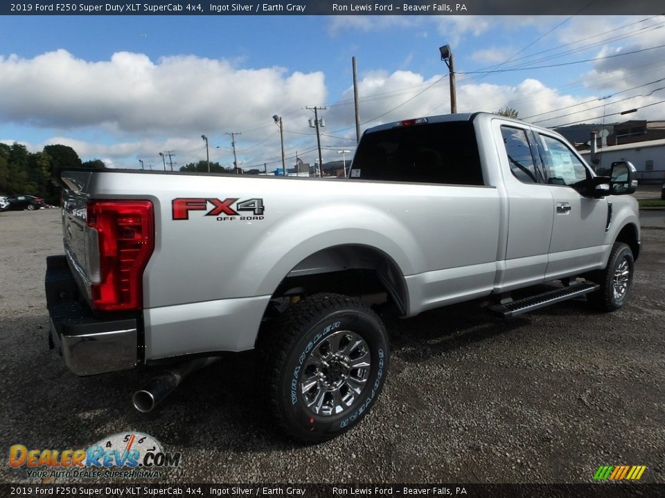 2019 Ford F250 Super Duty XLT SuperCab 4x4 Ingot Silver / Earth Gray Photo #2