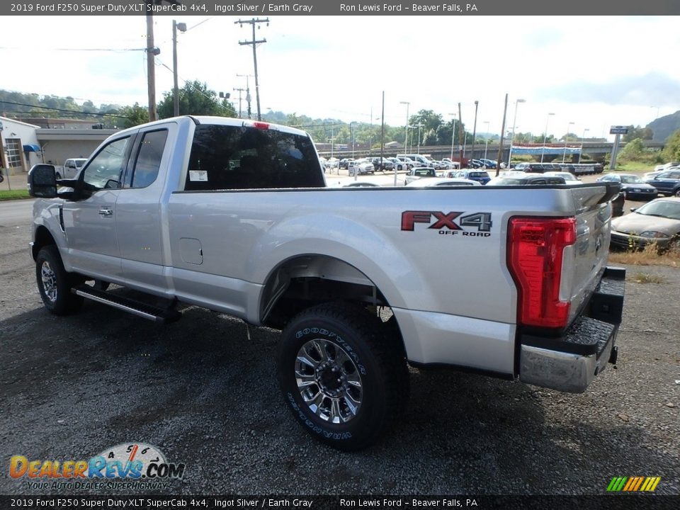 2019 Ford F250 Super Duty XLT SuperCab 4x4 Ingot Silver / Earth Gray Photo #4