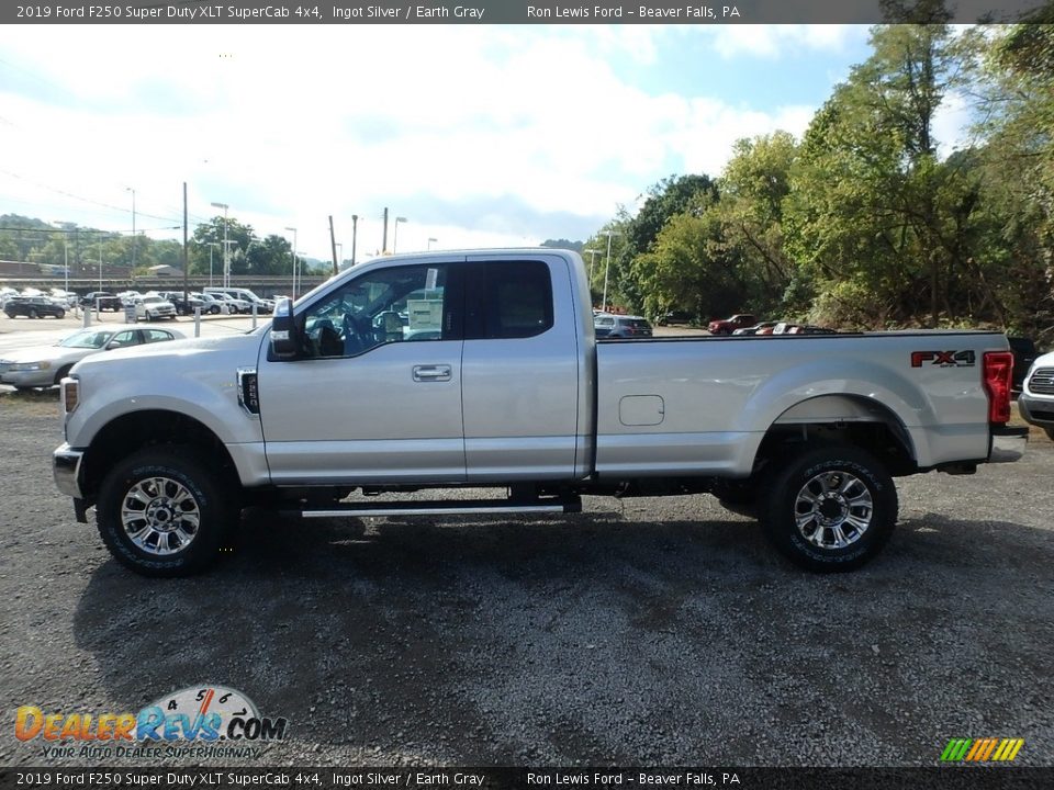 2019 Ford F250 Super Duty XLT SuperCab 4x4 Ingot Silver / Earth Gray Photo #5