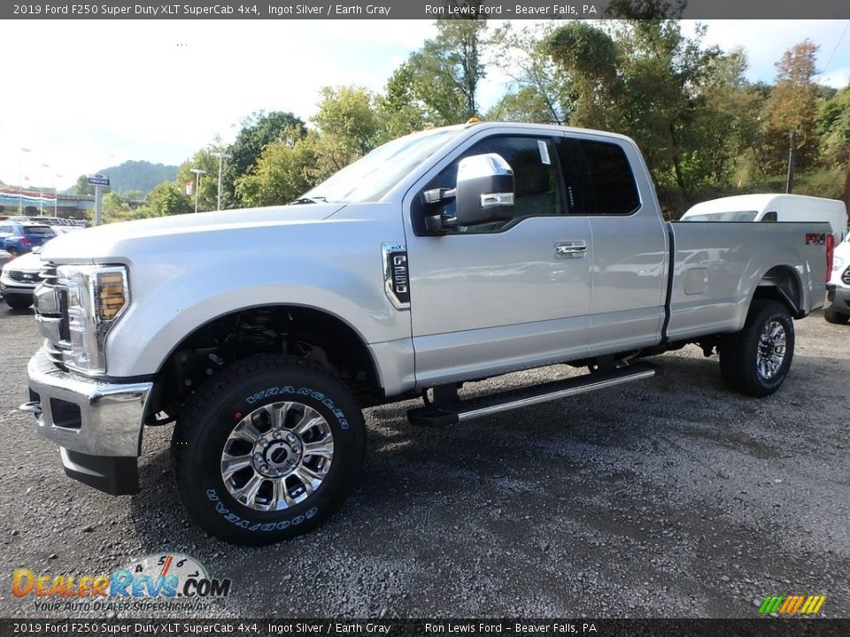 2019 Ford F250 Super Duty XLT SuperCab 4x4 Ingot Silver / Earth Gray Photo #6