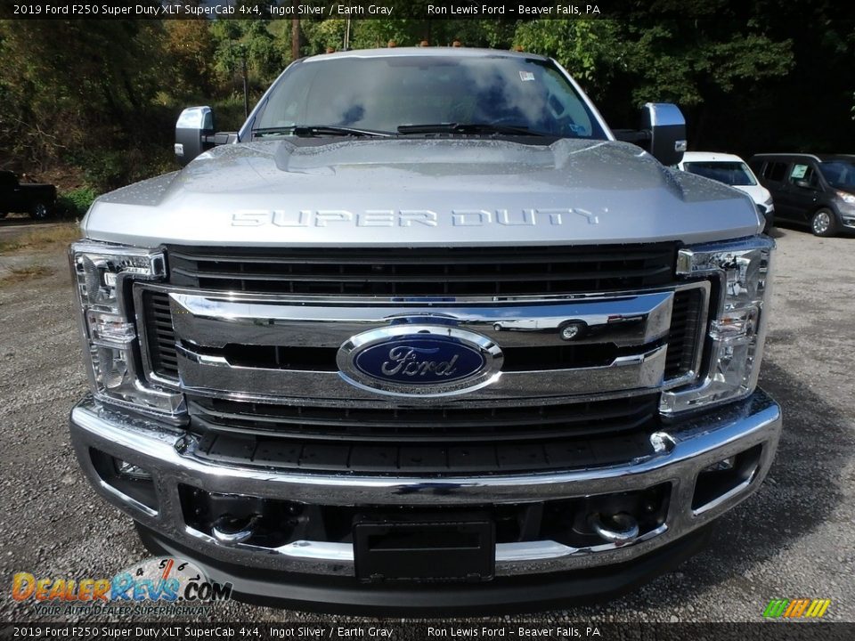2019 Ford F250 Super Duty XLT SuperCab 4x4 Ingot Silver / Earth Gray Photo #7