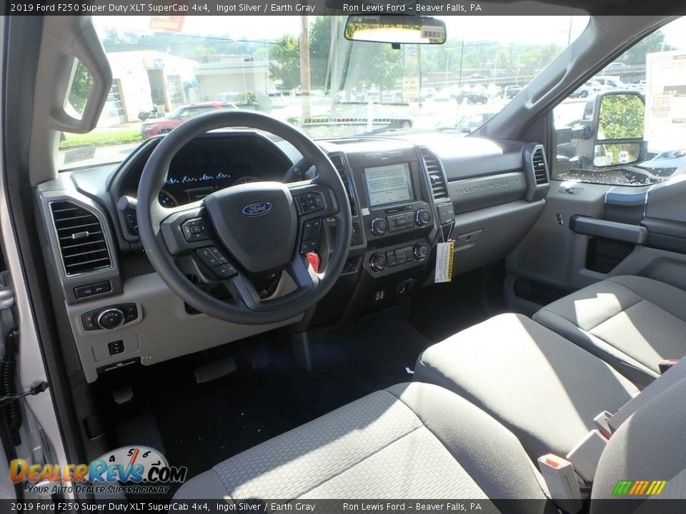 2019 Ford F250 Super Duty XLT SuperCab 4x4 Ingot Silver / Earth Gray Photo #13