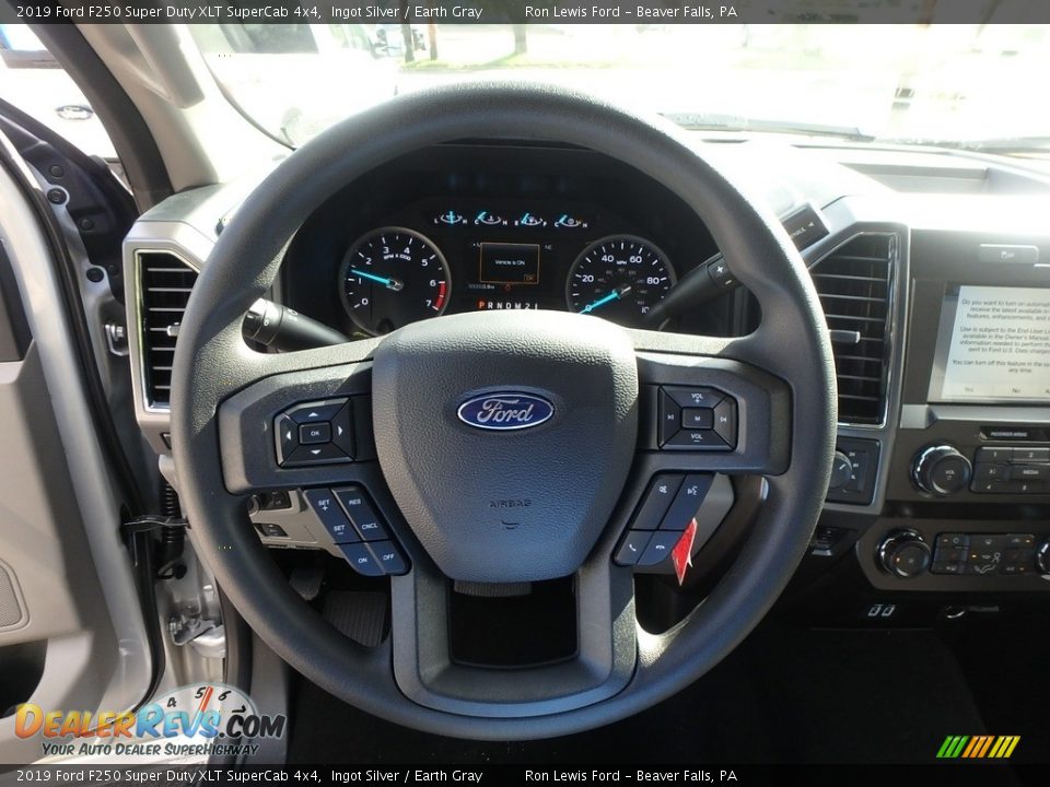 2019 Ford F250 Super Duty XLT SuperCab 4x4 Ingot Silver / Earth Gray Photo #15