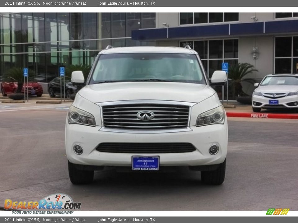 2011 Infiniti QX 56 Moonlight White / Wheat Photo #2