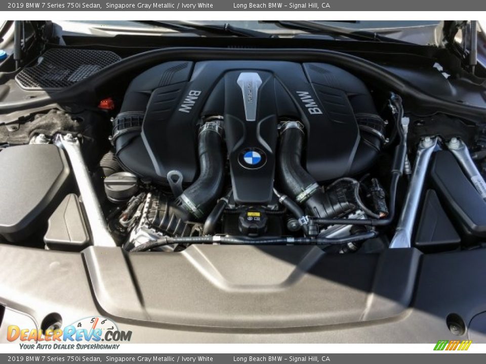 2019 BMW 7 Series 750i Sedan Singapore Gray Metallic / Ivory White Photo #8