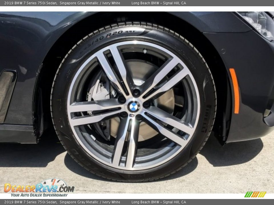 2019 BMW 7 Series 750i Sedan Singapore Gray Metallic / Ivory White Photo #9