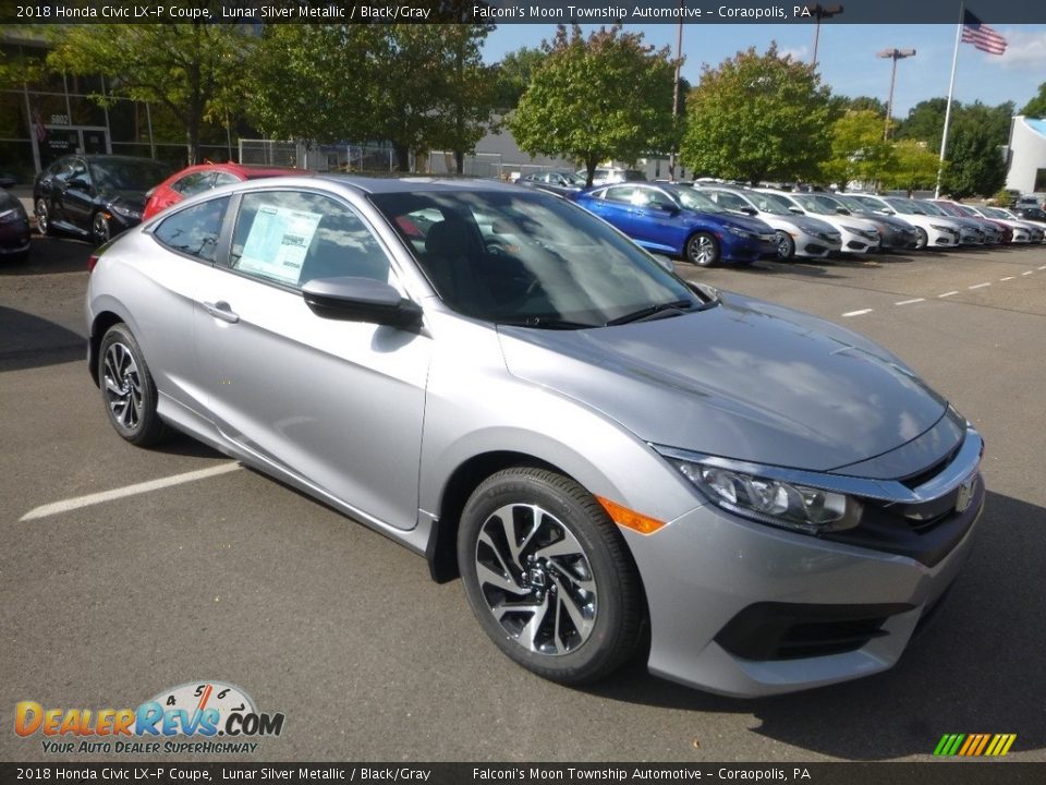 Front 3/4 View of 2018 Honda Civic LX-P Coupe Photo #5