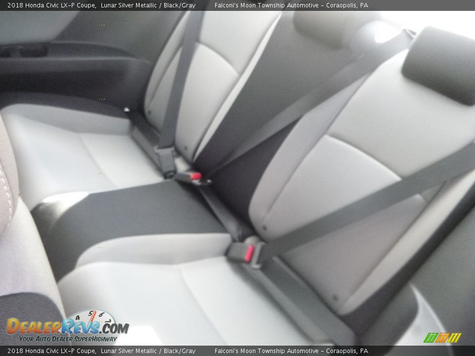 2018 Honda Civic LX-P Coupe Lunar Silver Metallic / Black/Gray Photo #9