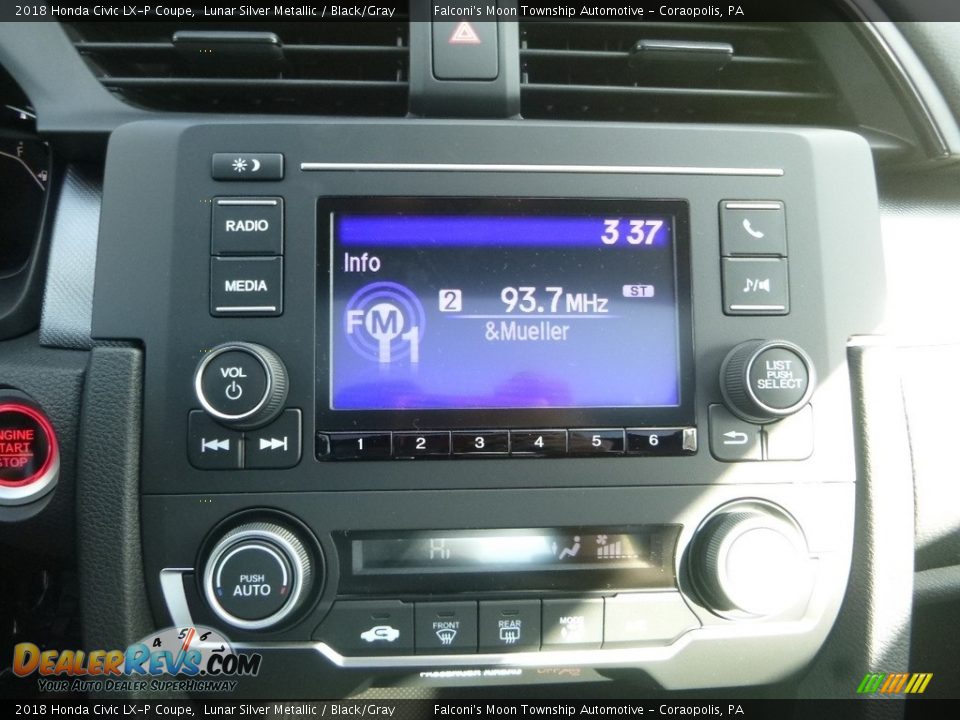 Controls of 2018 Honda Civic LX-P Coupe Photo #14