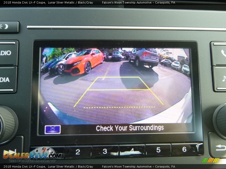 2018 Honda Civic LX-P Coupe Lunar Silver Metallic / Black/Gray Photo #15