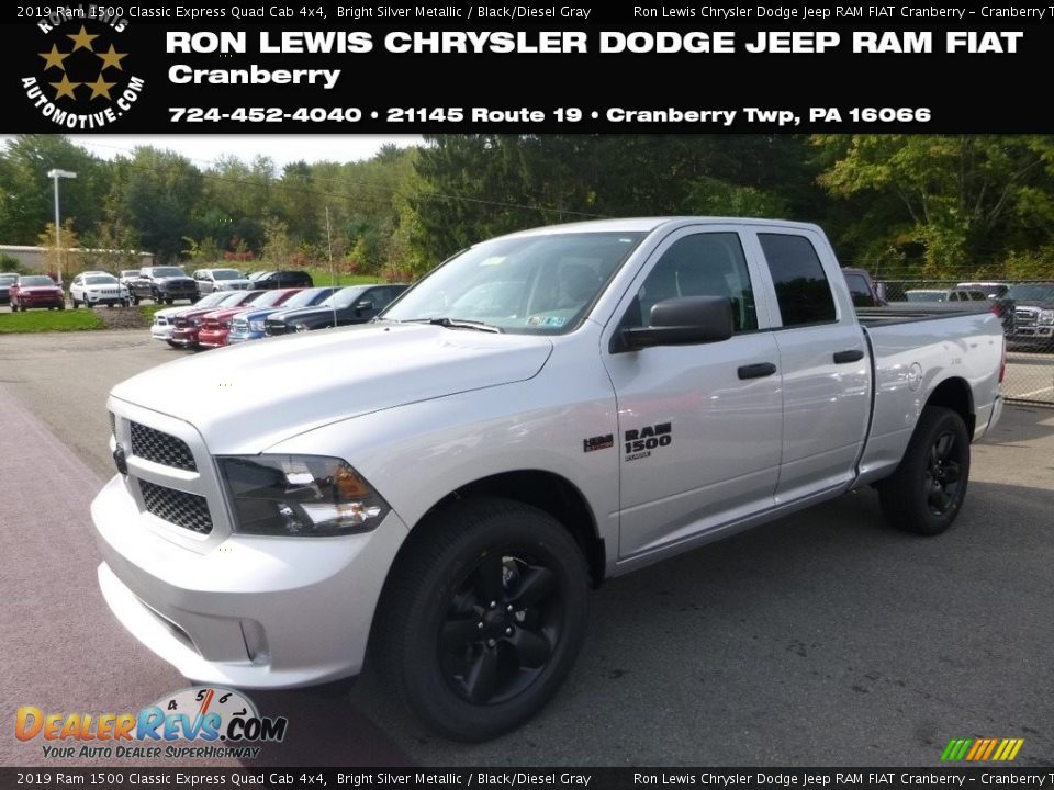2019 Ram 1500 Classic Express Quad Cab 4x4 Bright Silver Metallic / Black/Diesel Gray Photo #1