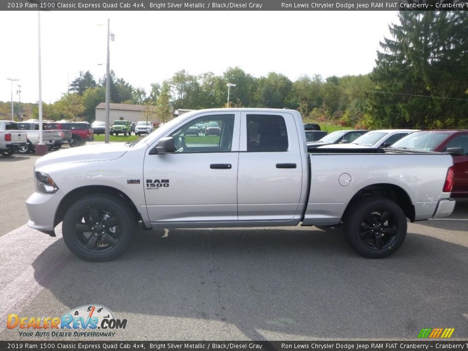 2019 Ram 1500 Classic Express Quad Cab 4x4 Bright Silver Metallic / Black/Diesel Gray Photo #2