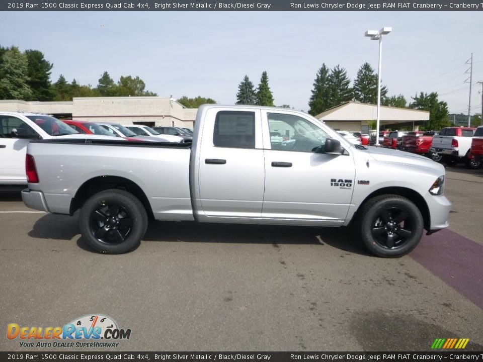 2019 Ram 1500 Classic Express Quad Cab 4x4 Bright Silver Metallic / Black/Diesel Gray Photo #6