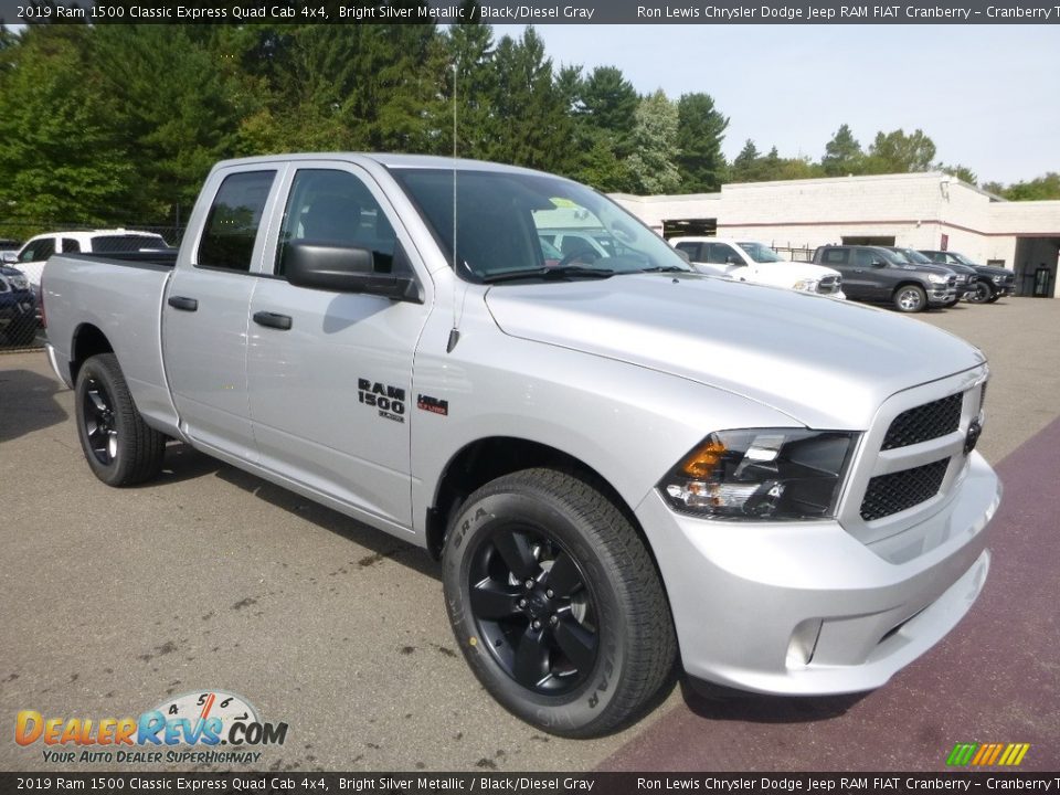 2019 Ram 1500 Classic Express Quad Cab 4x4 Bright Silver Metallic / Black/Diesel Gray Photo #7
