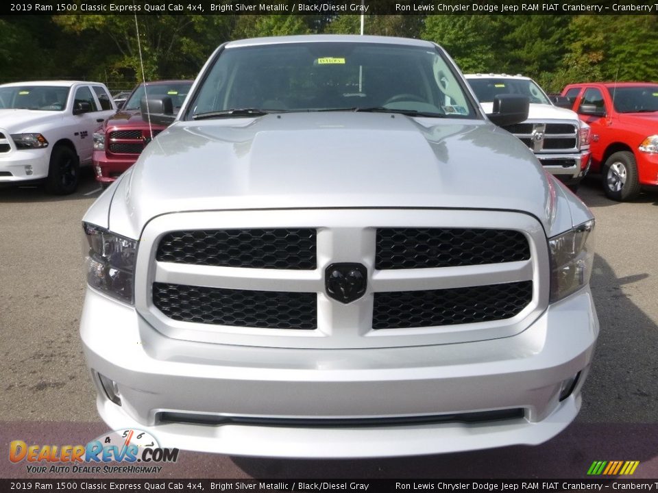 2019 Ram 1500 Classic Express Quad Cab 4x4 Bright Silver Metallic / Black/Diesel Gray Photo #8