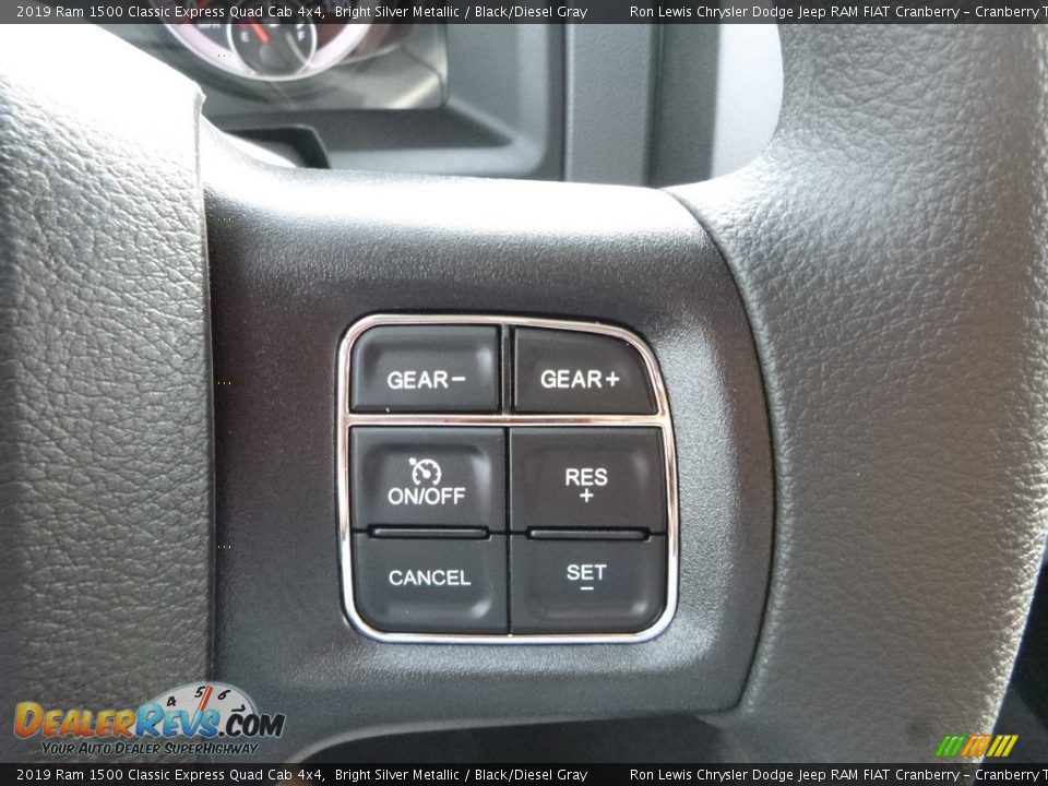 2019 Ram 1500 Classic Express Quad Cab 4x4 Bright Silver Metallic / Black/Diesel Gray Photo #19