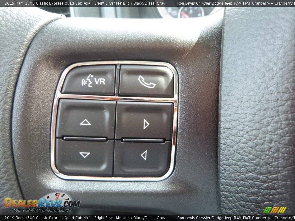2019 Ram 1500 Classic Express Quad Cab 4x4 Bright Silver Metallic / Black/Diesel Gray Photo #20