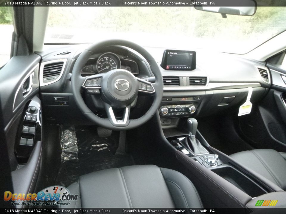 2018 Mazda MAZDA3 Touring 4 Door Jet Black Mica / Black Photo #9