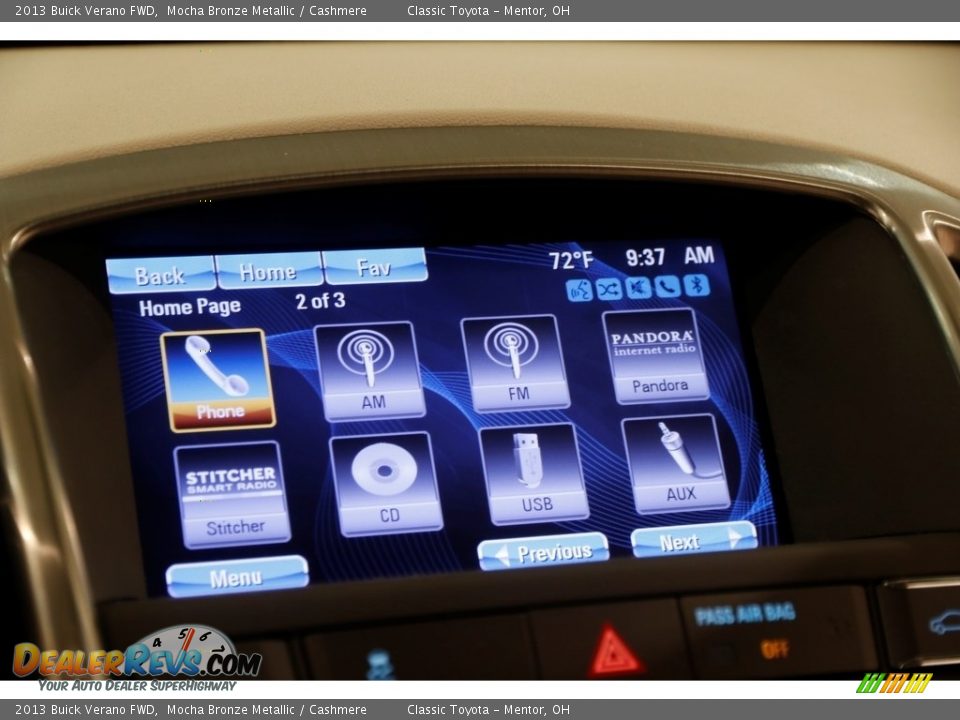 2013 Buick Verano FWD Mocha Bronze Metallic / Cashmere Photo #12