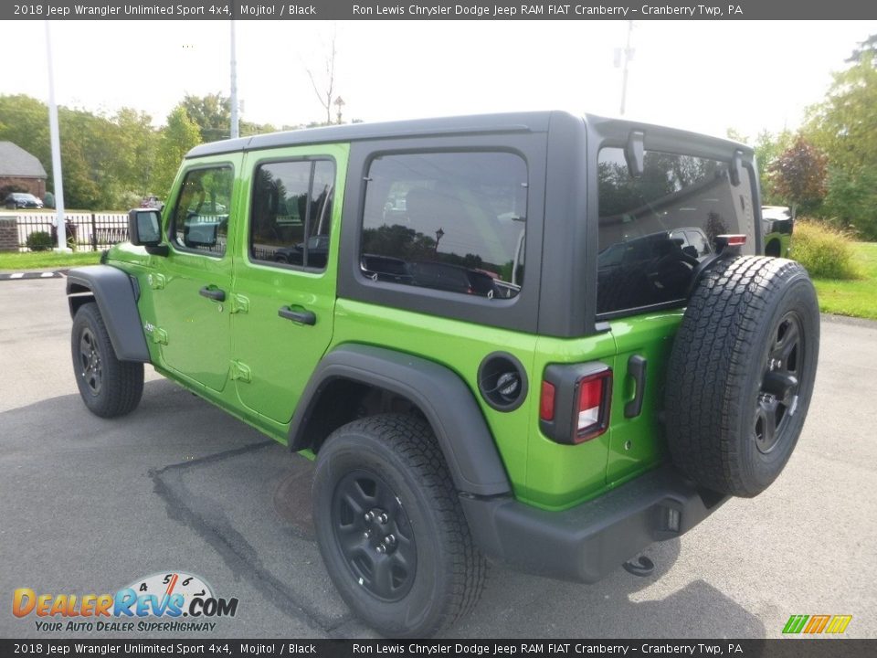 2018 Jeep Wrangler Unlimited Sport 4x4 Mojito! / Black Photo #3