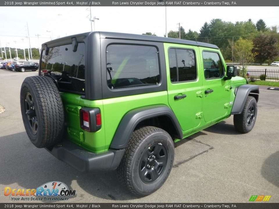 2018 Jeep Wrangler Unlimited Sport 4x4 Mojito! / Black Photo #5