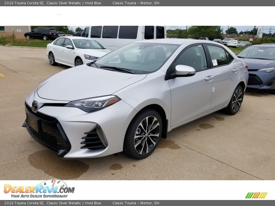 2019 Toyota Corolla SE Classic Silver Metallic / Vivid Blue Photo #1