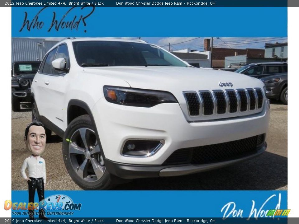 2019 Jeep Cherokee Limited 4x4 Bright White / Black Photo #1